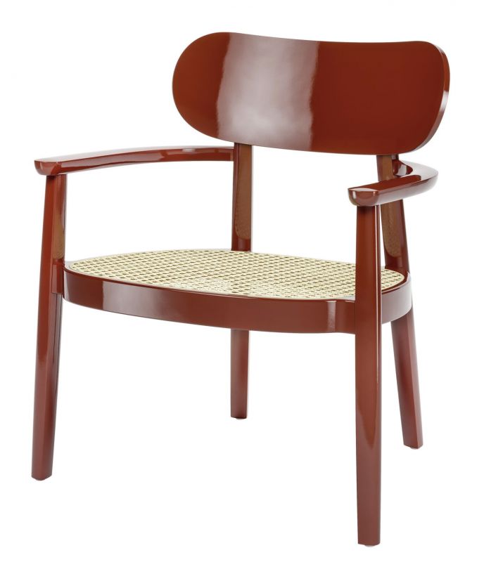 Holzsesessel mit Armlehnen 119 F Hochglanz Thonet